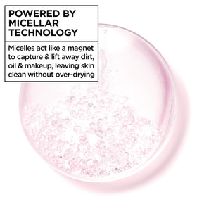 Garnier Micellar Water 400mL poured onto a cotton pad