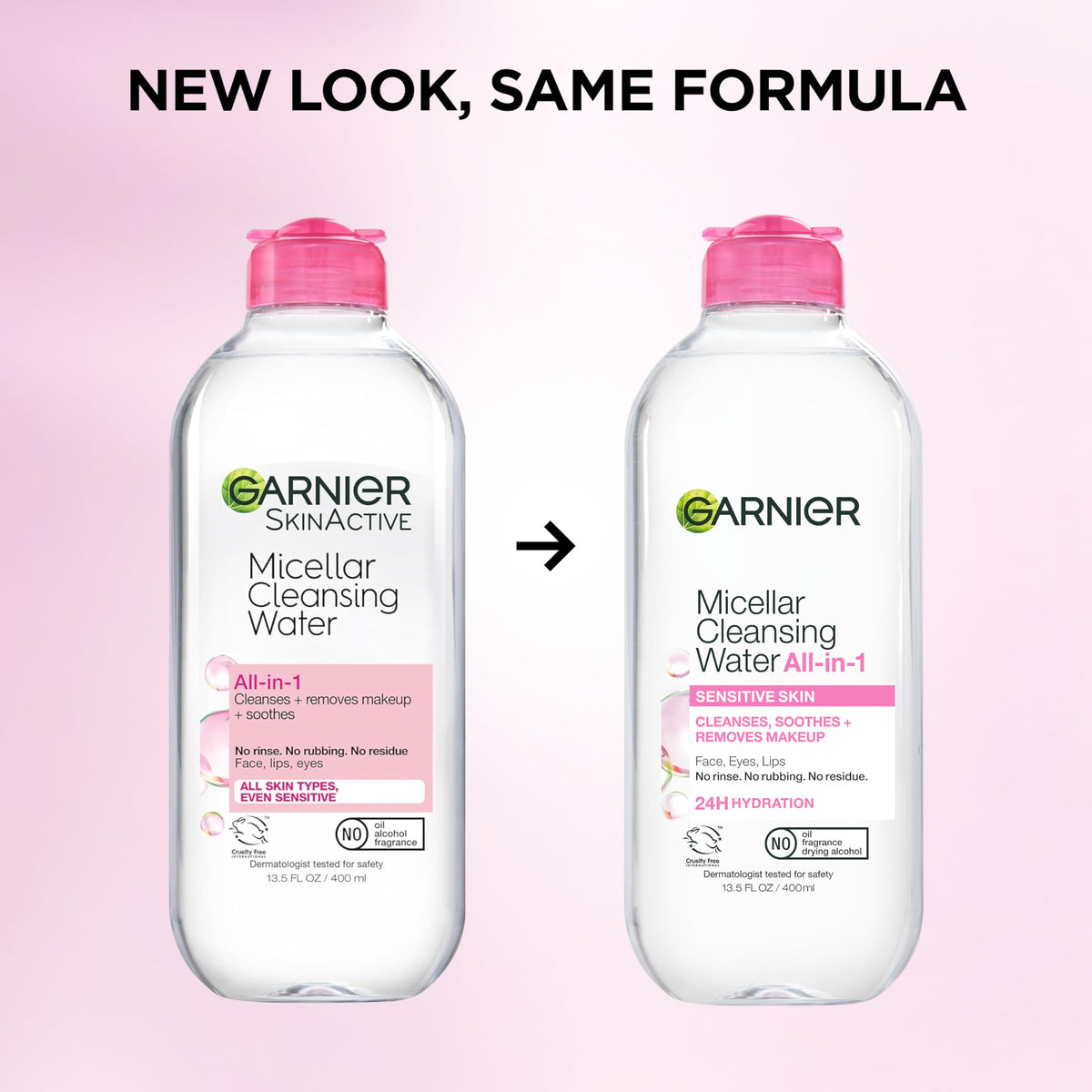 Garnier Micellar Water 400mL product packaging on a white background