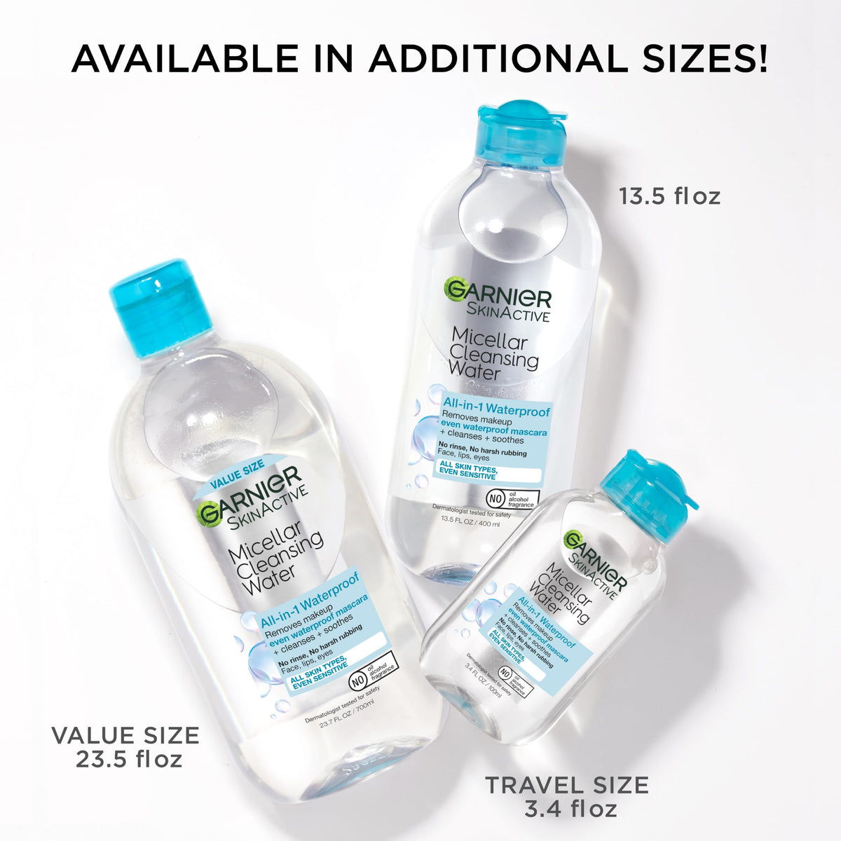 Garnier Micellar Water 400mL with makeup products