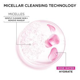 Garnier Micellar Water with Rose Water texture demonstration