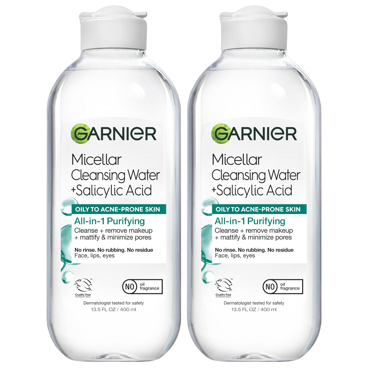 Garnier Micellar Water with Salicylic Acid 13.5 Fl Oz front view