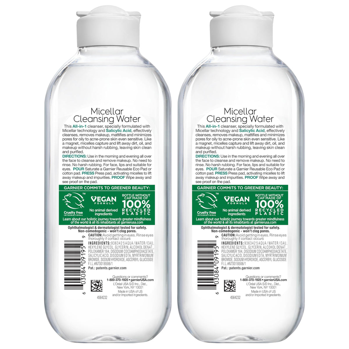 Garnier Micellar Water with Salicylic Acid on vanity