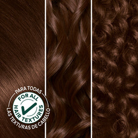 Garnier Nutrisse hair color components including colorant, developer, and oil ampoule