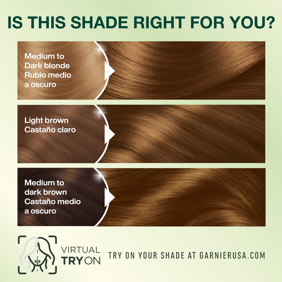 Garnier Nutrisse hair color with ingredients listed on the side