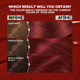 Garnier Nutrisse hair dye application process with gloves