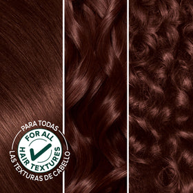 Garnier Nutrisse Soft Mahogany hair dye with included ampoule and conditioner