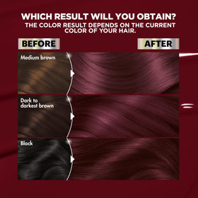 Garnier Nutrisse Ultra Color Hair Dye BR3 Intense Burgundy application instructions