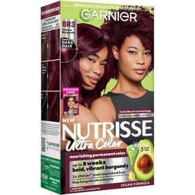 Garnier Nutrisse Ultra Color Hair Dye BR3 Intense Burgundy box front view