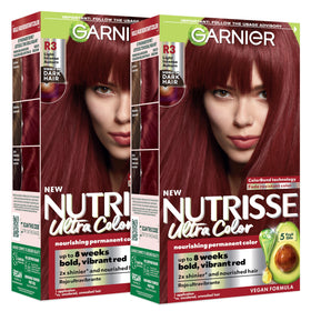 Garnier Nutrisse Ultra Color Hair Dye R3 Light Intense Auburn packaging front view