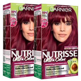 Garnier Nutrisse Ultra Color Hair Dye RP1 Dark Intense Pink Red packaging front view