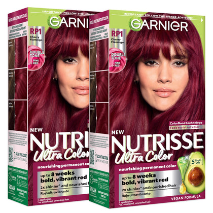Garnier Nutrisse Ultra Color Hair Dye RP1 Dark Intense Pink Red packaging front view