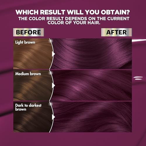 Garnier Nutrisse Ultra Color Hair Dye V2 Dark Intense Violet application process