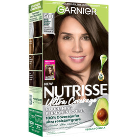 Garnier Nutrisse Ultra Coverage Hair Color 500 Deep Medium Natural Brown front view