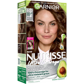 Garnier Nutrisse Ultra Coverage Hair Color 600 Deep Light Natural Brown box front view