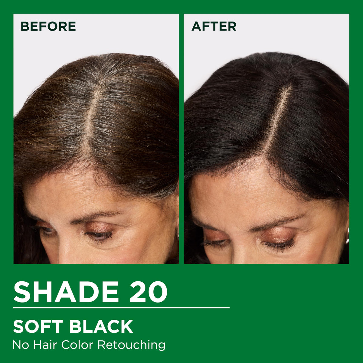 Garnier Nutrisse Ultra Crème Hair Color 20 Soft Black application process demonstration