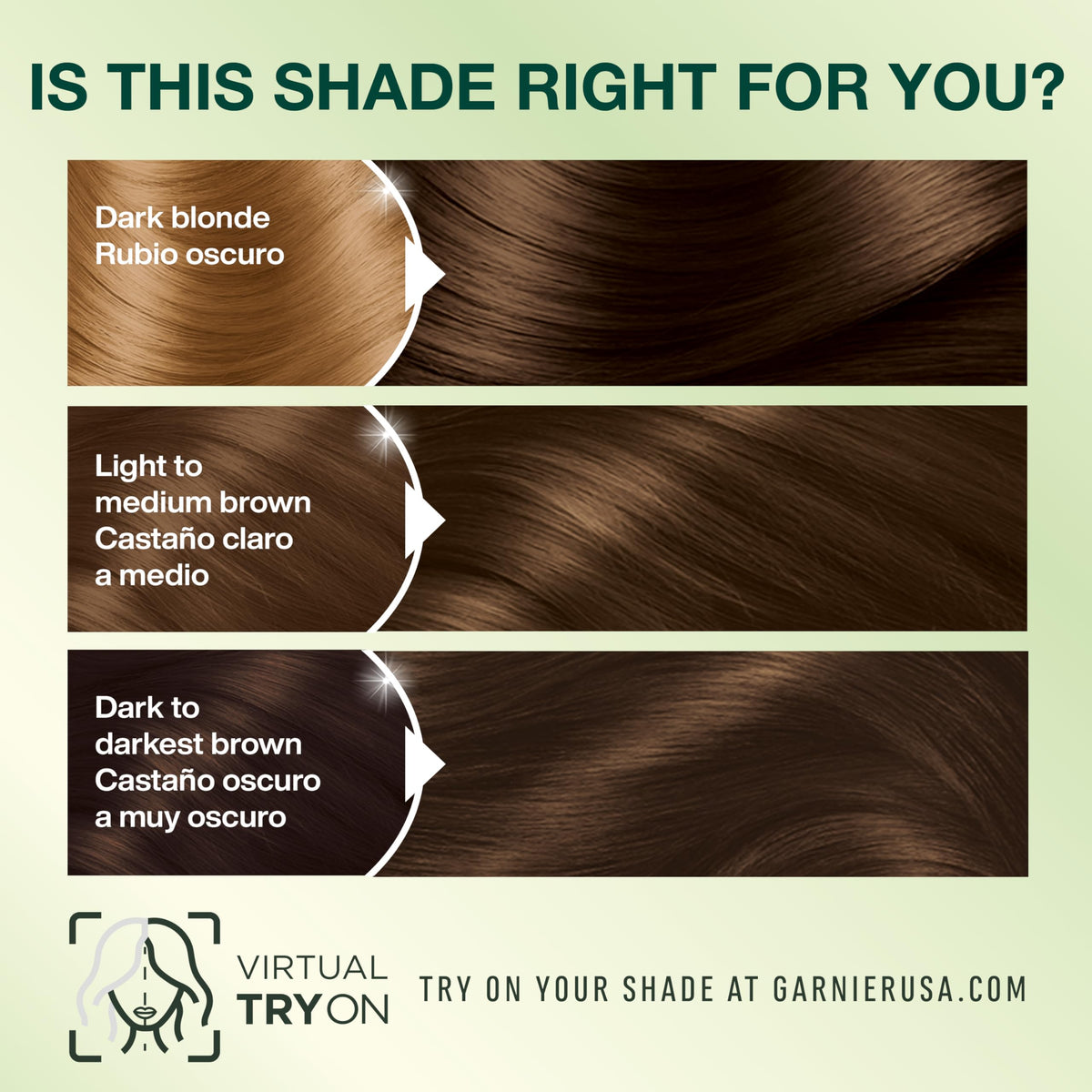 Garnier Nutrisse Ultra Crème Hair Color 50 Medium Natural Brown before and after results