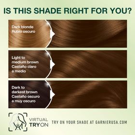Garnier Nutrisse Ultra Crème Hair Color 53 Medium Golden Brown results on hair