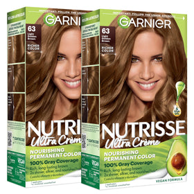 Garnier Nutrisse Ultra Crème Hair Color 63 Light Golden Brown packaging front view