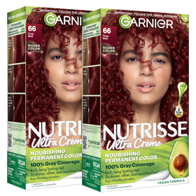 Garnier Nutrisse Ultra Crème Hair Color 66 True Red packaging front view