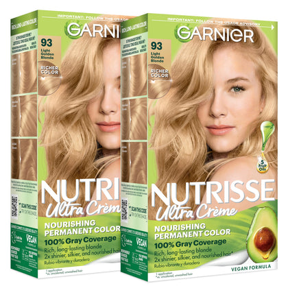 Garnier Nutrisse Ultra Crème Hair Color 93 Light Golden Blonde packaging front view