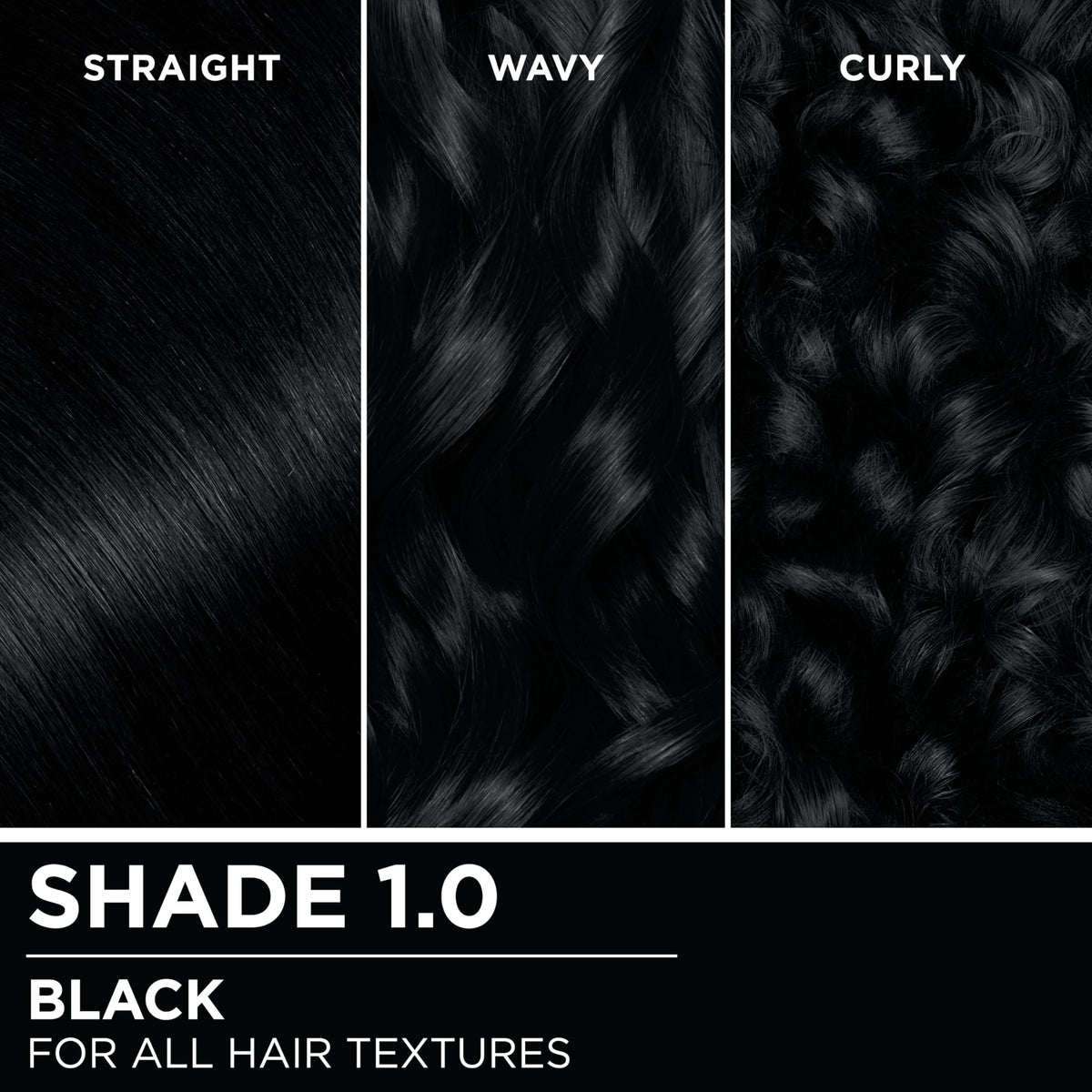 Garnier Olia Hair Color 1.0 Black with application instructions