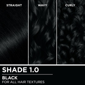 Garnier Olia Hair Color 1.0 Black with application instructions