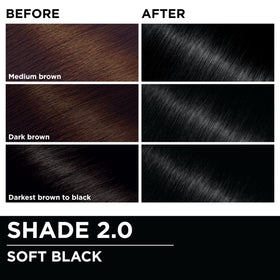 Garnier Olia Hair Color 2.0 Soft Black gloves included