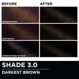 Garnier Olia Hair Color 3.0 Darkest Brown application process step
