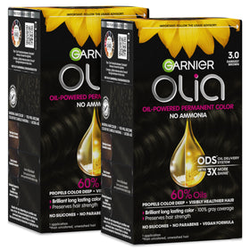 Garnier Olia Hair Color 3.0 Darkest Brown box front view
