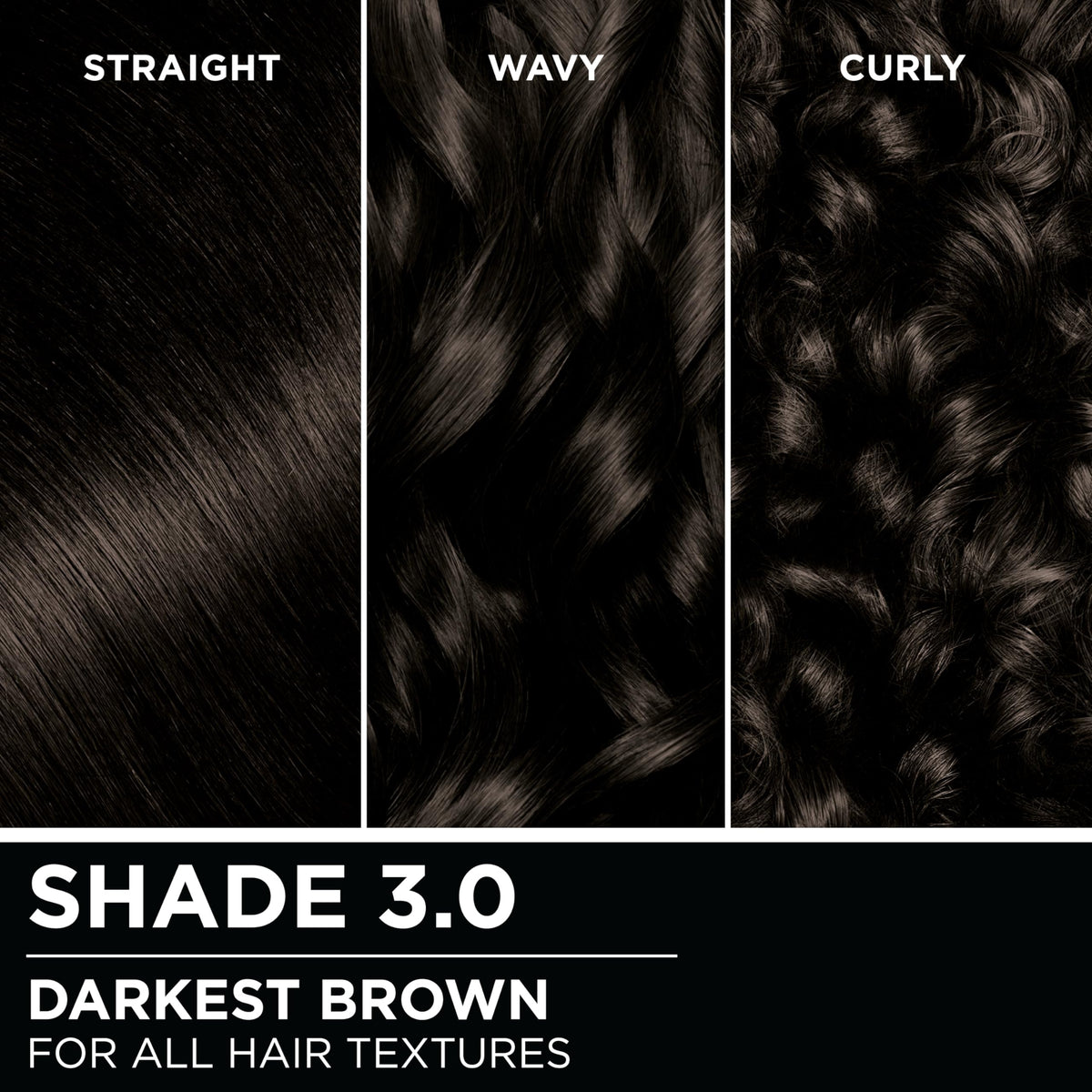 Garnier Olia Hair Color 3.0 Darkest Brown oil blend close-up