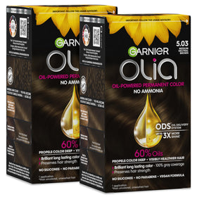 Garnier Olia Hair Color 5.03 Medium Neutral Brown box front view