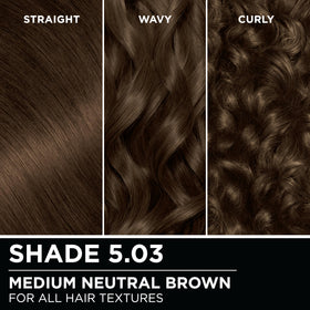 Garnier Olia Hair Color 5.03 Medium Neutral Brown gloves