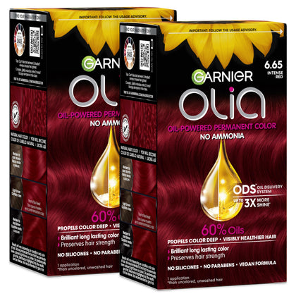 Garnier Olia Hair Color 6.65 Intense Red packaging front view