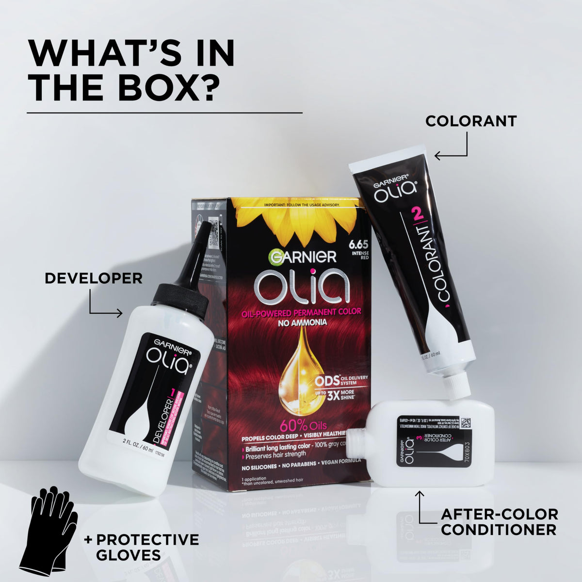 Garnier Olia Hair Color 7.20 Dark Rose Quartz application process