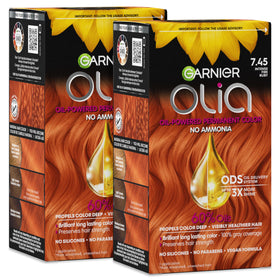 Garnier Olia Hair Color 7.45 Intense Fire Ruby front view