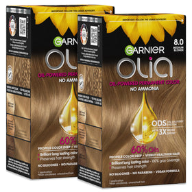 Garnier Olia Hair Color 8.0 Medium Blonde box front view