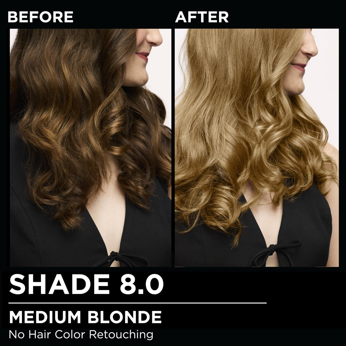 Garnier Olia Hair Color 8.0 Medium Blonde instruction sheet