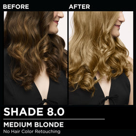 Garnier Olia Hair Color 8.0 Medium Blonde instruction sheet