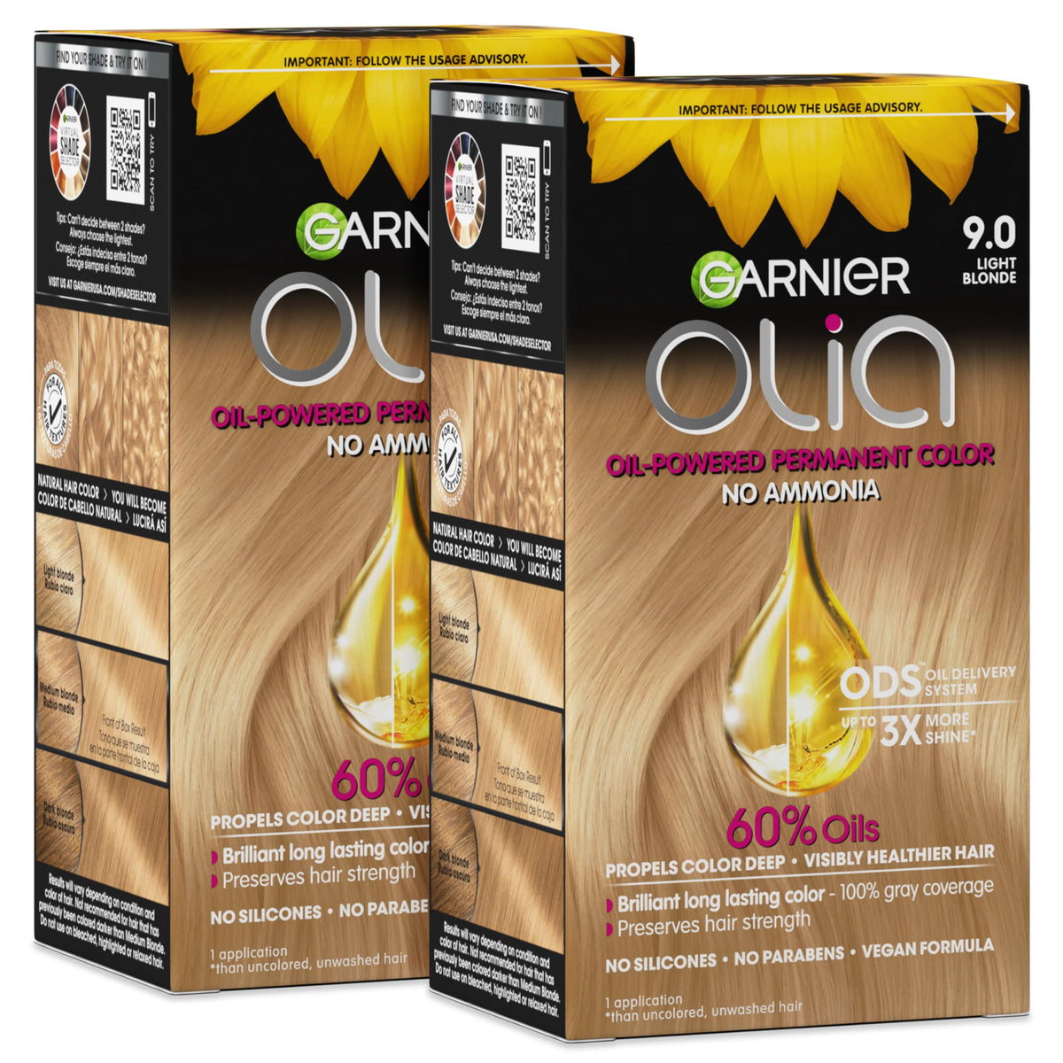 Garnier Olia Hair Color 9.0 Light Blonde box front view