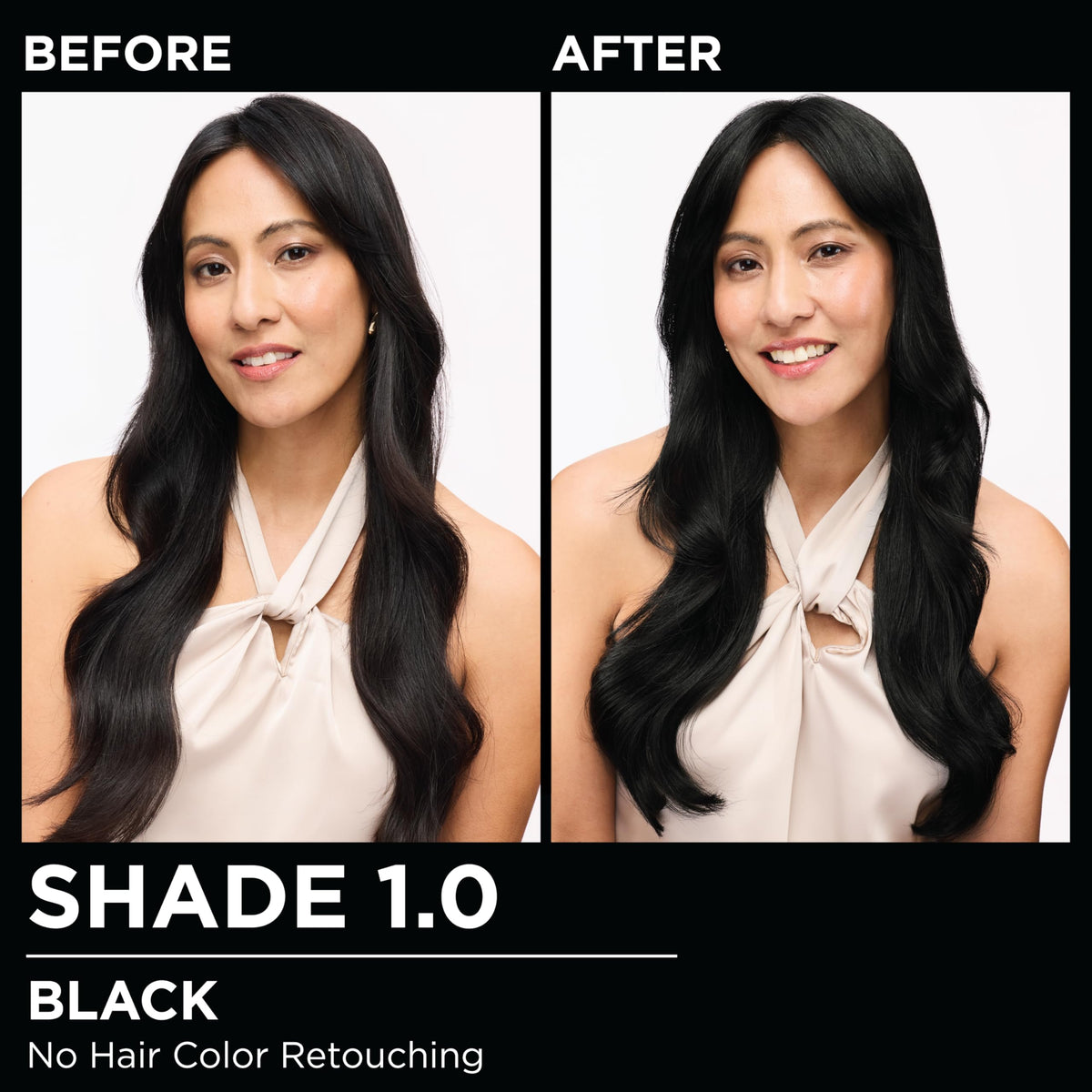 Garnier Olia Hair Color application process with gloves