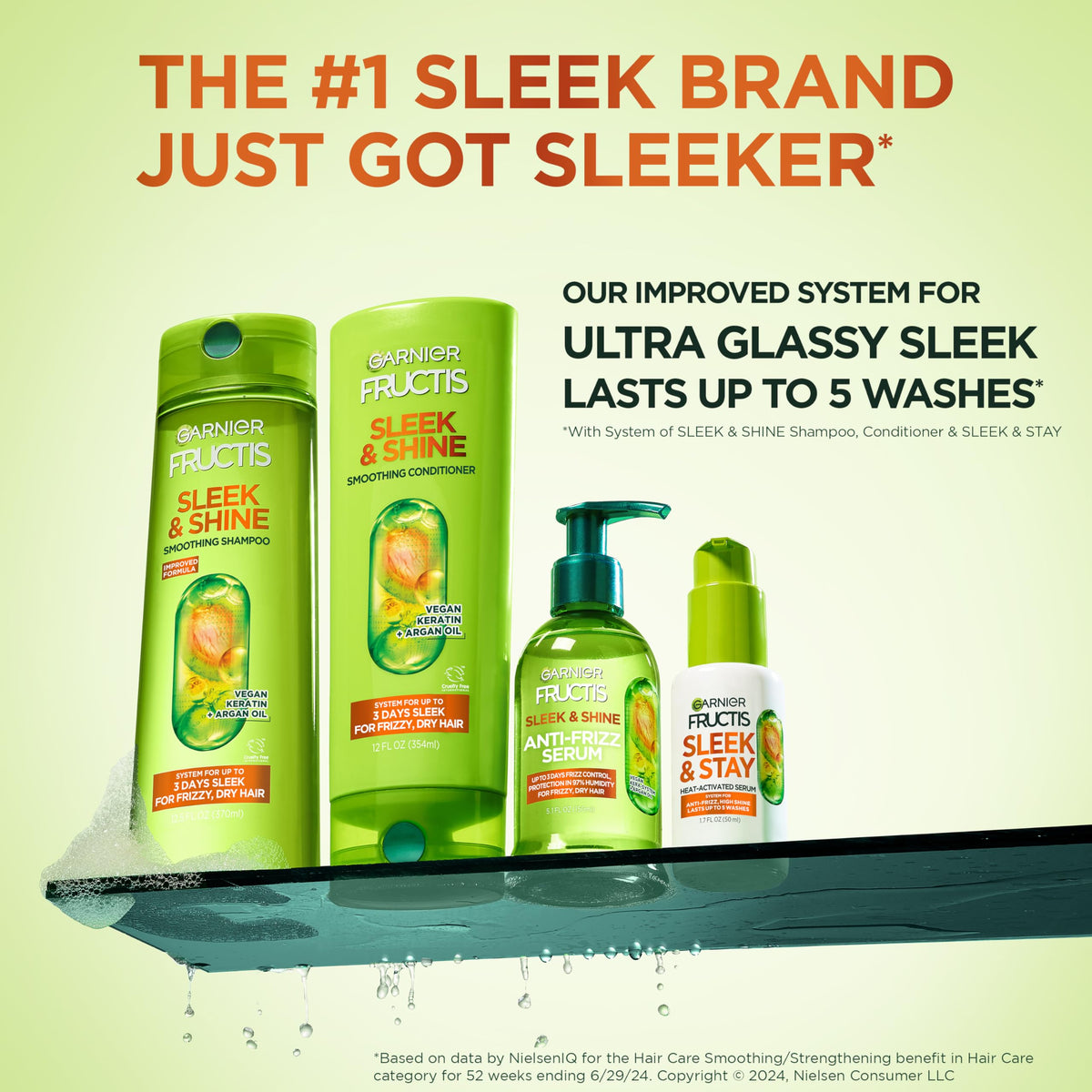 Garnier Sleek & Shine Conditioner side view