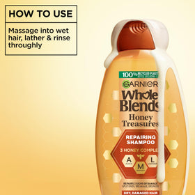 Garnier Whole Blends Honey Treasures Hair Mask application