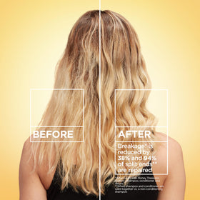 Garnier Whole Blends Honey Treasures Shampoo back view with ingredients