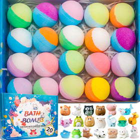 GDXINYES 20 Pack Bath Bombs for Kids assorted colours
