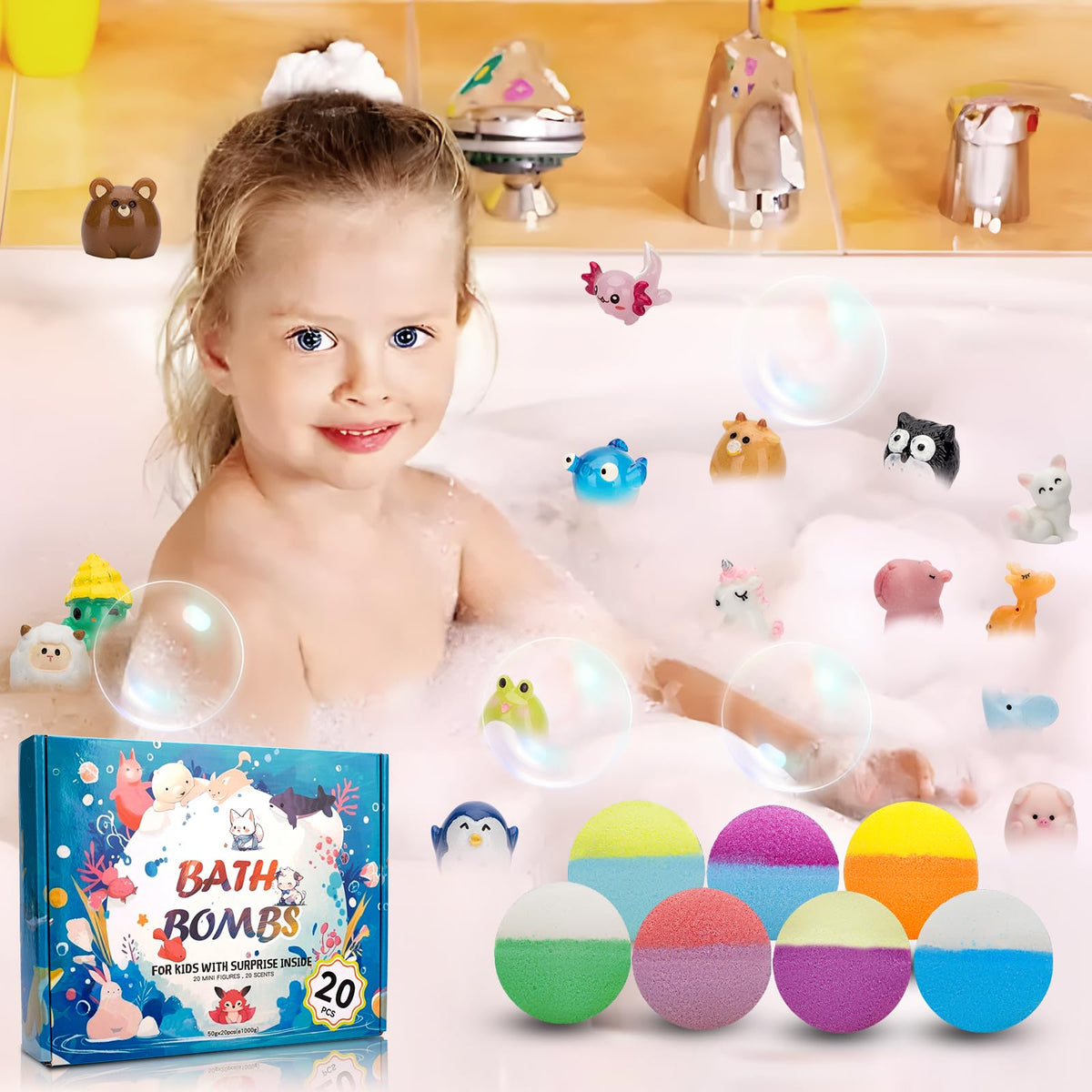 GDXINYES Bath Bomb with surprise toy inside