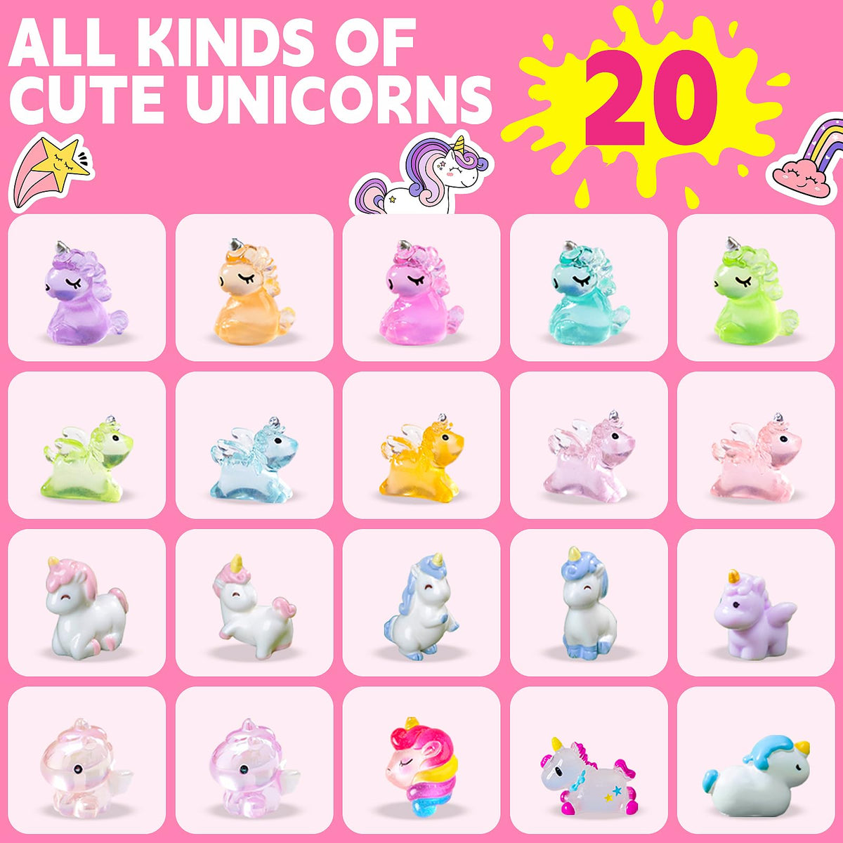 GDXINYES Unicorn Bath Bombs showing rainbow colours