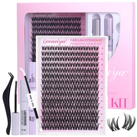 Geeneiya FLORA Lashes Clusters Kit front view with packaging
