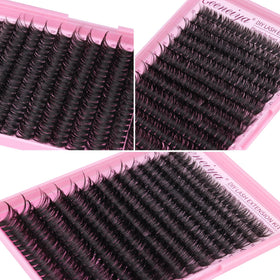 Geeneiya lash clusters displayed on a surface