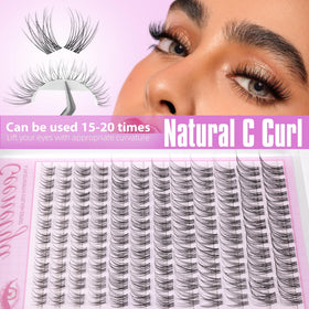 Geeneiya lash clusters kit contents displayed on a flat surface