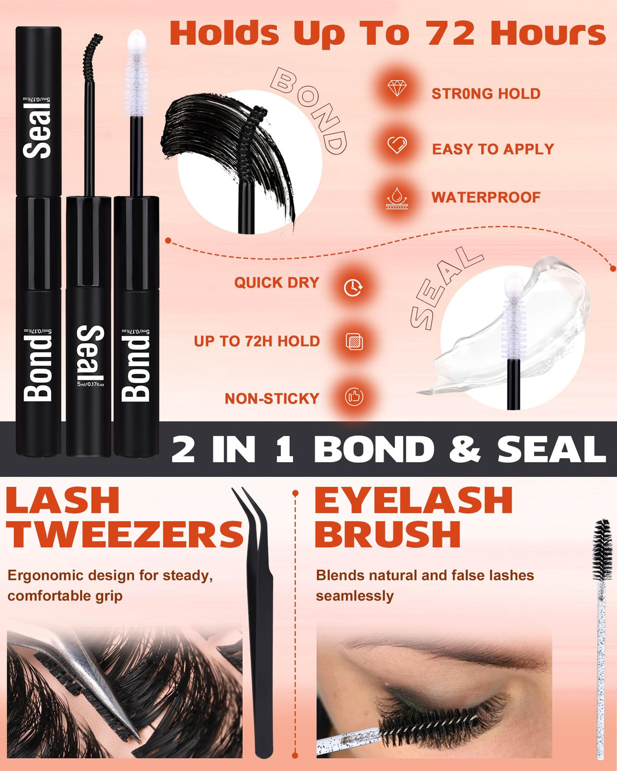 Geeneiya lash clusters kit open showing individual lashes